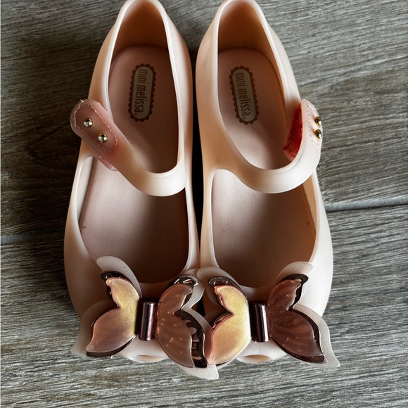 Mini Melissa Other - Mini Melissa Kids' Apricot Butterfly Dress Shoes Size 10